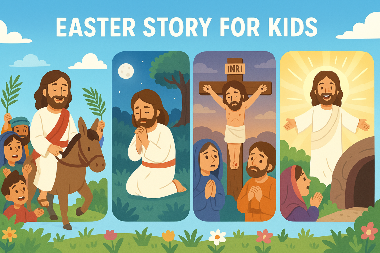 Jesus Christ Easter Story Illustration