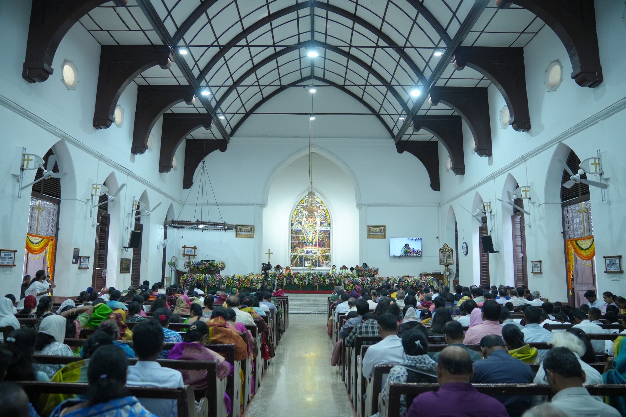 Interior view of the Wesley Church Secunderabad
