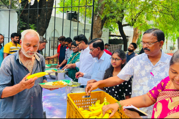 Weekly Feeding Program at Wesley Church Secunderabad