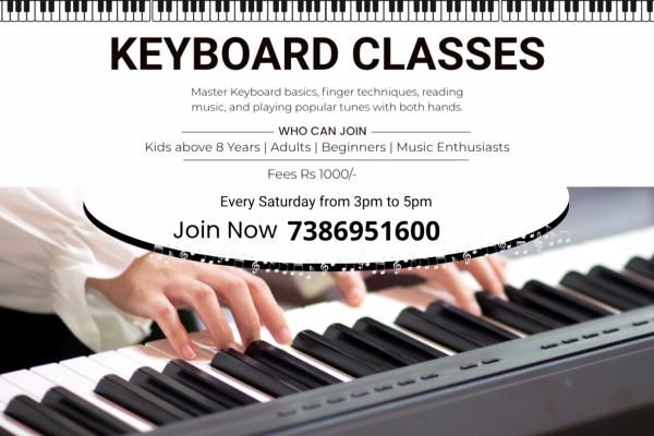 Keyboard learning platform at wesley church secunderabad